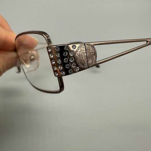 Versace MOD. 1117-B 1013 Eyeglasses Frames Only 51-17 135 Italy With Hard Case - Picture 6 of 11